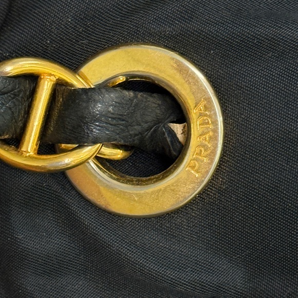 💎 PRADA - Black Nylon Tessuto Chain Handle Bag - Picture 13 of 16